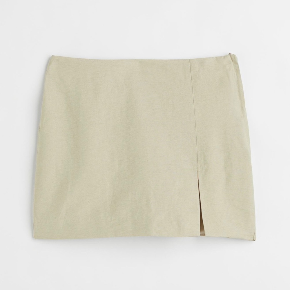 H&M Short Linen Blend Skirt
